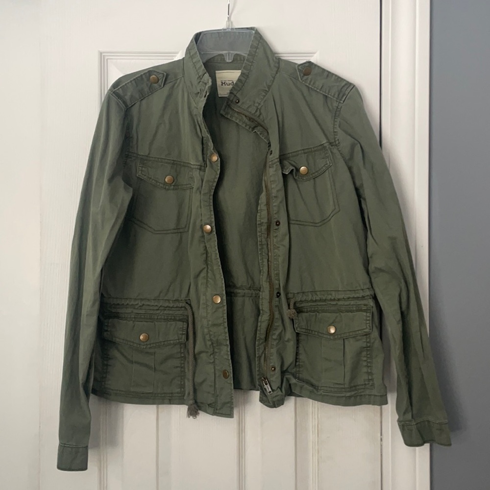 Army green cargo jacket